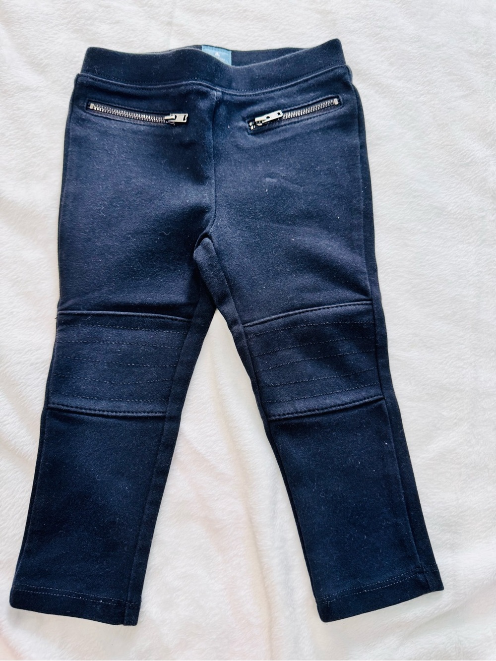 GAP Navy Blue Kids Jogger Pants with Moto Knees and Zip Pockets